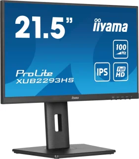 iiyama ProLite XUB2293HS-B6 22" Full HD IPS Monitor - 100Hz, 1ms MPRT, FreeSync, HDMI/DP, Height Adjustable Stand, Built-in Speakers