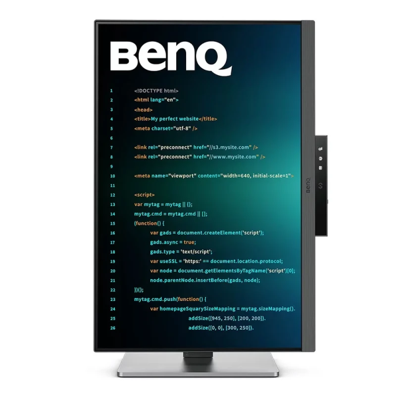 BenQ RD240Q 24.1" WQXGA IPS Programming Monitor - 60Hz, 5ms, HDMI/DP/USB-C, Height Adjustable, Tilt, Swivel, 99% sRGB, Coding Mode, Eye Care - Featured Image