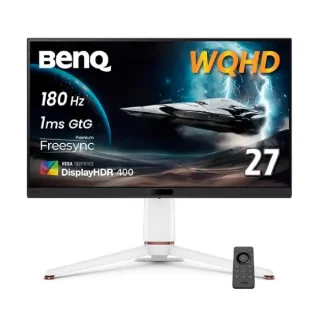 BenQ EX271Q 27" QHD IPS Gaming Monitor - 180Hz, 1ms GtG, FreeSync Premium, HDMI/DP, Height Adjustable, Tilt, HDR10, treVolo Speakers