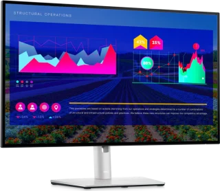 Dell U2722D 27" QHD IPS Monitor - 8ms, HDMI/DP/USB-C, Height Adjustable, Pivot, Anti-Glare