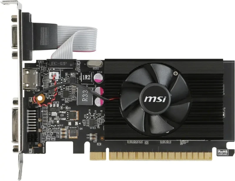 MSI GeForce GT 710 2GB DDR3 PCI Express 2.0 Low Profile Graphics Card GT 710 2GD3 LP - Featured Image