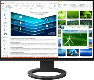 EIZO FlexScan EV2485-BK 24.1" WUXGA IPS Office Monitor - 60Hz, 5ms GtG, USB-C 60W PD, HDMI/DP/DVI/VGA, USB Hub, Height Adjustable, Pivot, Black