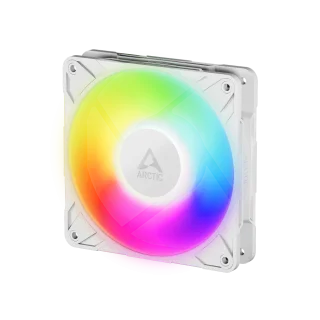 ARCTIC P12 Pro A-RGB 120mm Case Fan White - Single Pack - 0dB Semi-Passive, 3000 RPM, 77 CFM, 12 A-RGB LEDs, Daisy-Chain - High-Performance Gaming Fan