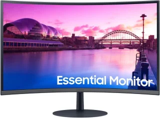 Samsung S27C390EAU 27" Full HD 1920x1080 VA Curved Monitor - 75Hz Refresh Rate, 4ms Response Time, 1000R Curvature, Eye Saver Mode, AMD FreeSync, HDMI VGA