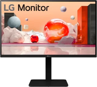 LG 24BA560-B 23.8" Full HD 1920x1080 IPS Business Monitor - 75Hz Refresh Rate, USB-C 65W Power Delivery, Built-in Speakers, Height Adjustable Stand