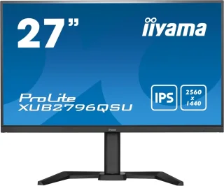 IIYAMA ProLite XB2796QSU-B1 27" WQHD 2560x1440 IPS Office Monitor - 75Hz Refresh Rate, USB-C 65W Power Delivery, Height Adjustable Stand