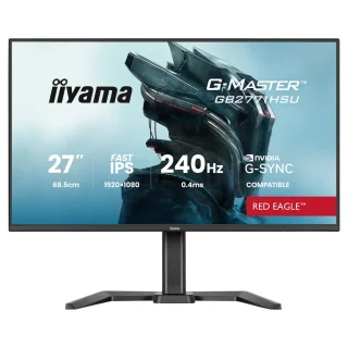 IIYAMA G-Master GB2771HSU-B1 Red Eagle 27" Full HD 1920x1080 Fast IPS Gaming Monitor - 240Hz Refresh Rate, 0.4ms MPRT Response Time, NVIDIA G-SYNC Compatible, Adaptive-Sync, HDMI DisplayPort USB Hub, Height Adjustable Stand