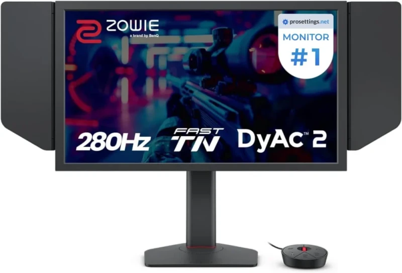 BenQ ZOWIE XL2540X+ 24.1" Full HD Fast-TN Gaming Monitor 1920x1080 280Hz Refresh Rate (DP) 1ms Response Time 320 nits Black eQualizer Color Vibrance Auto Game Mode S-Switch Shield DyAc- Height Adjustable Stand HDMI 2.0 DisplayPort 1.2 - Dark Grey - Featured Image