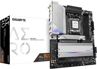GIGABYTE B650 AERO G AM5 ATX Motherboard AMD B650 Chipset DDR5 PCIe 5.0 x16 Slot PCIe 5.0 M.2 Slots Wi-Fi 6E Bluetooth 5.2 Intel 2.5GbE LAN USB 3.2 Gen2x2 Type-C VisionLINK HDMI DisplayPort Twin 12+2+2 Phases Digital VRM Q-Flash Plus EZ-Latch RGB Fusion 5-Year Warranty - White