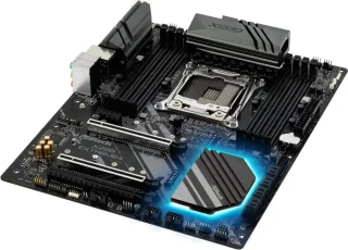ASRock X299 Extreme4 LGA 2066 Intel X299 ATX Motherboard DDR4 Quad Channel up to 4400+(OC) Triple Ultra M.2 PCIe 3.0 x16 Slots 8x SATA3 Dual Intel Gigabit LAN USB 3.2 Gen2 Type-A+C 7.1 CH HD Audio Realtek ALC1220 Hyper BCLK Engine Polychrome RGB Supports Intel Core X-Series Processors - Black