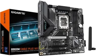 GIGABYTE B860M EAGLE PLUS WIFI6E LGA 1851 Intel B860 Micro ATX Motherboard - DDR5, PCIe 5.0 x16 with EZ-Latch, 2x M.2 Slots, Wi-Fi 6E, 2.5GbE LAN, USB-C, Supports Core Ultra Series 2 - Black