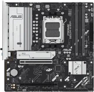 ASUS PRIME B850M-A WIFI-CSM AM5 Micro ATX Motherboard - AMD B850, DDR5, PCIe 5.0 x16, 3x M.2 Slots, Wi-Fi 6E, 2.5Gb LAN, DisplayPort, HDMI, USB Type-C, ASUS Control Center Express Remote IT Management - Black