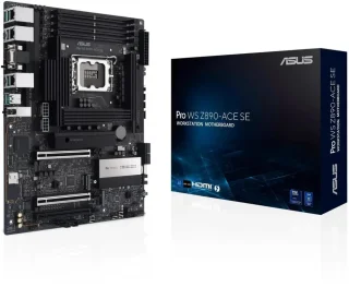 ASUS Pro WS Z890-ACE SE LGA 1851 Intel Z890 ATX Workstation Motherboard - Core Ultra Series 2 & AI PC Ready, DDR5, PCIe 5.0 x16, 4x M.2 Slots, Dual LAN (10G + 2.5G), USB 20Gbps Type-C, Thunderbolt Support, Server-Grade Components - Black (PRO WS Z890-ACE SE)