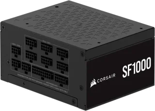 Corsair SF Series SF1000 1000W Fully Modular SFX Power Supply - 80 PLUS Platinum, Cybenetics Platinum, ATX 3.1 & PCIe 5.1 Ready, Native 12V-2x6 Cable, 92mm PWM Fan, Low-Noise, Zero RPM Mode - Black (CP-9020257-NA)