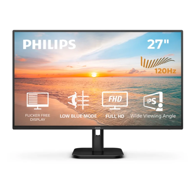 Philips 27E1N2100D 27" Full HD 1920x1080 IPS Office Monitor - 120Hz Refresh Rate, 1ms MPRT Response Time, Adaptive-Sync, SoftBlue Technology, HDMI VGA Connectivity, LowBlue Mode Flicker-Free, Tilt Adjustable Stand - Featured Image