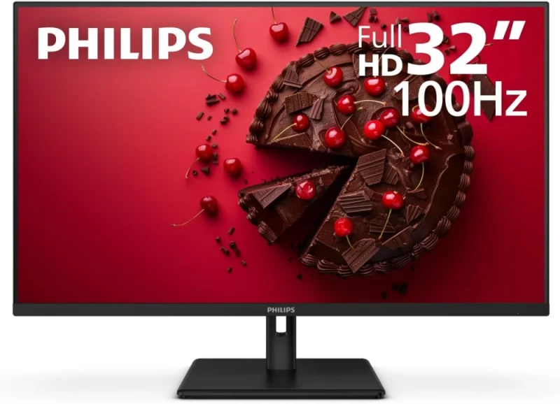 Philips E Line 32E1N1100LA 31.5" Full HD 1920x1080 VA Frameless Monitor - 100Hz Refresh Rate, Adaptive-Sync, 1ms MPRT Response Time, HDMI DisplayPort, Built-in Speakers, LowBlue Mode Flicker-Free, VESA Mountable - Featured Image