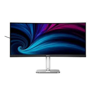 Philips 34B2U5600C 34" UWQHD 3440x1440 VA Curved Business Monitor - 120Hz Refresh Rate, 4ms Response Time, Adaptive-Sync, USB-C 96W Power Delivery Dock, KVM Switch, RJ45 Ethernet LAN, HDMI DisplayPort USB Hub, Built-in Speakers, Height Swivel Tilt Adjustable Stand, Flicker-Free Low Blue Light