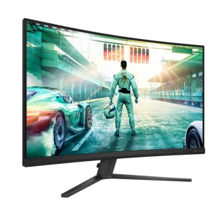 Philips Evnia 32M2C3500L 31.5" WQHD 2560x1440 Fast VA Curved Gaming Monitor - 180Hz Refresh Rate, 0.5ms MPRT Response Time, AMD FreeSync Premium, HDR10, 1500R Curvature, 2x HDMI DisplayPort, Low Input Lag, Flicker-Free Low Blue Light