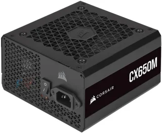 CORSAIR CX-M Series CX650M 650W Semi-Modular Power Supply - 80 PLUS Bronze Certified, ATX12V / EPS12V, Low-Noise 120mm Fan, Japanese Capacitors, Matte Black Sleeved Cables - Black