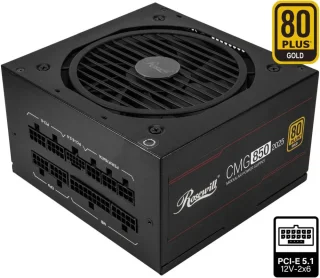 Rosewill CMG 850W Fully Modular Power Supply - 80 PLUS Gold, ATX 3.0 & 3.1 Compatible, PCIe 5.0 600W 12V-2x6 Connector, 100% Japanese Electrolytic Capacitors, 120mm FDB Fan - CMG850G5