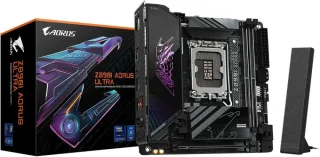 GIGABYTE Z890I AORUS ULTRA LGA 1851 Intel Z890 Mini-ITX Motherboard - Core Ultra Series 2 Ready, DDR5, PCIe 5.0 x16 with EZ-Latch, 2x M.2 Slots, Thunderbolt 4, Wi-Fi 7, 2.5GbE LAN, RGB Fusion - Black