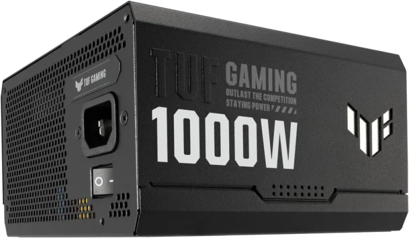 ASUS TUF Gaming 1000W Fully Modular Power Supply - 80 PLUS Gold Certified, ATX 3.0 Compatible, Military-Grade Components, Dual Ball Bearing Axial-Tech Fan, PCB Coating, Low-Noise Operation - Black - Featured Image