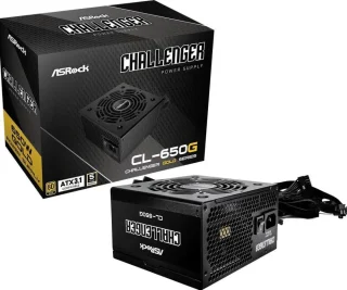 ASRock Challenger CL-650G 650W Non-Modular ATX Power Supply - ATX 3.1 Compliant, 80 PLUS Gold, 120mm Golf-Blade Fan, Auto iCool Intelligent Fan Control, Taiwanese Capacitors, 5V BOOST