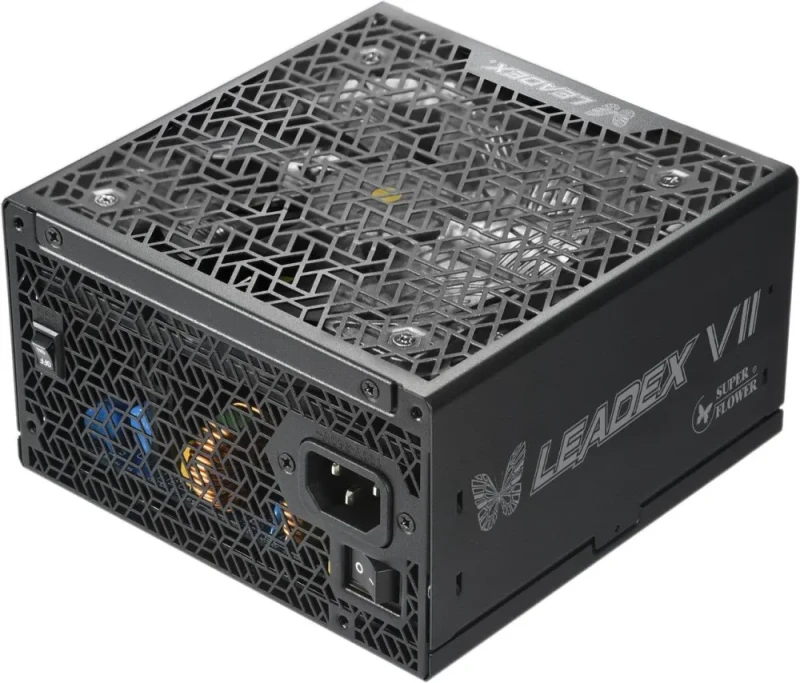 Super Flower Leadex VII XP PRO 1000W 80 PLUS Platinum Cybenetics Platinum Fully Modular PSU - ATX 3.1 PCIe 5.1 Ready, Native 12VHPWR (12V-2x6) Connector, 140mm FDB Fan, 100% Japanese 105°C Capacitors, SF-1000F14XP Black - Featured Image