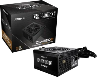 ASRock Challenger CL-650B 650W 80 PLUS Bronze Certified Non-Modular PSU - 120mm Golf Blade Fan, ATX 2.52 Compliant, Single +12V Rail 54.2A, 140mm Depth