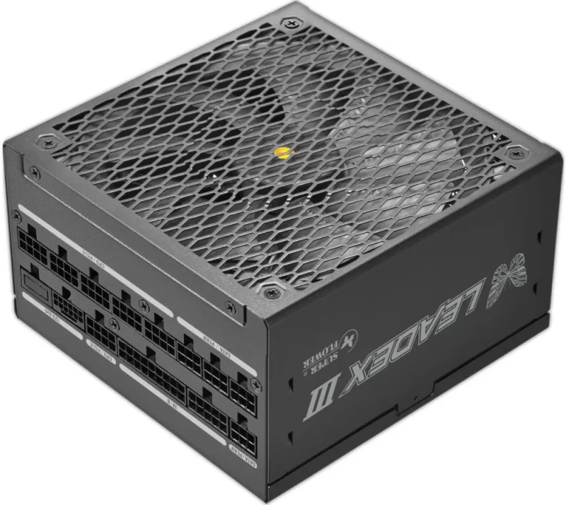 Super Flower Leadex III 1300W 80 PLUS Gold Cybenetics Platinum Fully Modular PSU - ATX 3.1 PCIe 5.1 Ready, Native 12V-2x6 Connector, 140mm FDB Fan with Copper Shaft, Japanese Main Capacitor, ECO Semi-Fanless Mode, SF-1300F14GE Black - Featured Image