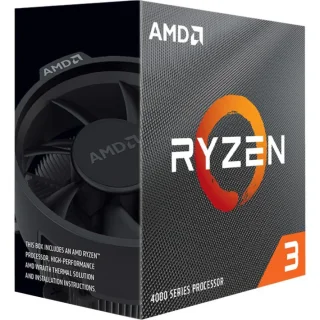 AMD Ryzen 3 4100 Desktop Processor – 4‑Core / 8‑Thread Zen 2 AM4 CPU, 3.8 GHz Base / Up to 4.0 GHz Boost, 6 MB Cache (2 MB L2 + 4 MB L3), 65 W TDP, AM4 Socket, DDR4 Support, Includes Wraith Stealth Cooler, Unlocked for Budget Builds