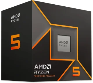AMD Ryzen 5 9600 Desktop Processor – 6‑Core / 12‑Thread Zen 5 AM5 CPU, 3.8 GHz Base & Up to 5.2 GHz Boost, 32 MB L3 Cache, Integrated Radeon Graphics, DDR5‑5600 & PCIe 5.0 Support, 65 W TDP, Includes Wraith Stealth Cooler (Boxed)