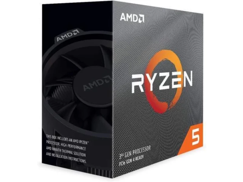 AMD Ryzen 5 3600 6‑Core 3.6 GHz AM4 Desktop Processor – 12 Threads, Up to 4.2 GHz Boost, 32 MB L3 Cache, 65 W TDP, Zen 2 Architecture, Wraith Stealth Cooler Included, Retail Boxed CPU for Gaming & Productivity - Featured Image