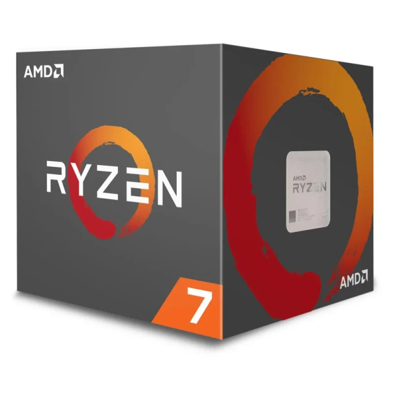 AMD Ryzen 7 2700 2nd Gen Desktop CPU (AM4), 8 Cores 16 Threads, 3.2 GHz Base, Up to 4.1 GHz Boost, 16 MB L3 Cache, DDR4‑2933 Support, Unlocked Multithreaded Performance, Includes Wraith Spire LED Cooler – Retail Boxed Processor - Featured Image