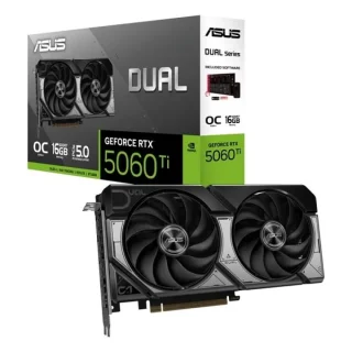 Asus DUAL OC - GeForce RTX 5060 Ti 16GB Black / Silver 229mm