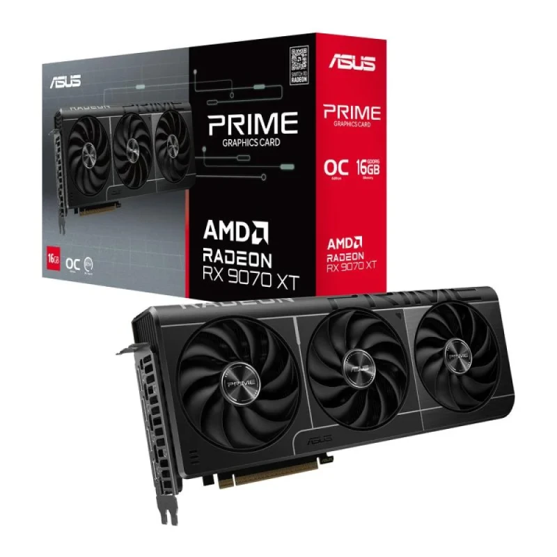 Asus PRIME OC - Radeon RX 9070 XT 16GB Black 312mm - Featured Image