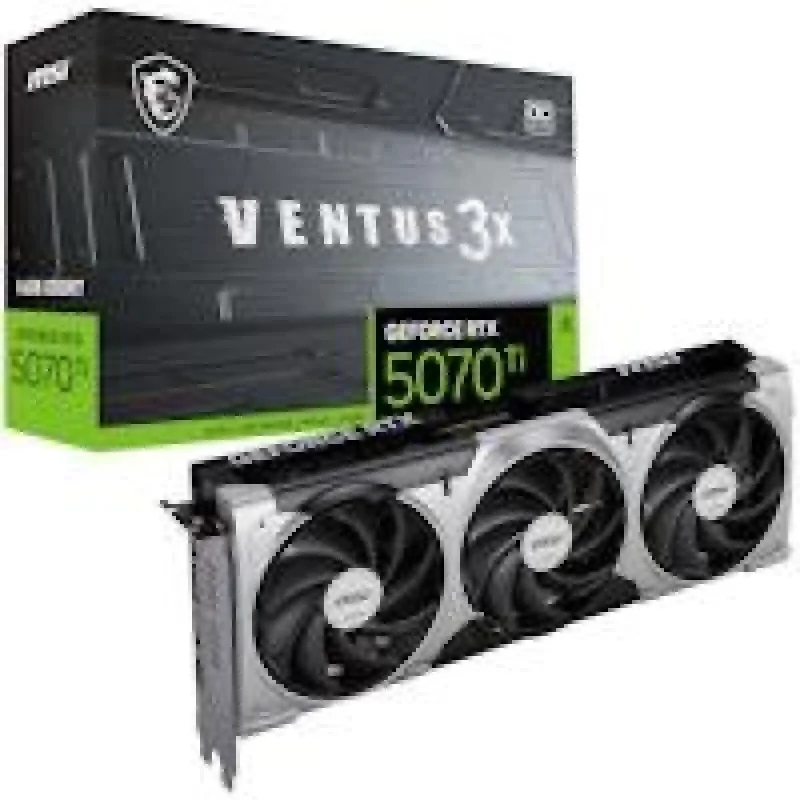 MSI VENTUS 3X OC - GeForce RTX 5070 Ti 16GB Silver / Black 303mm - Featured Image