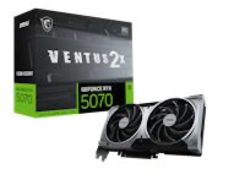 MSI VENTUS 2X OC - GeForce RTX 5070 12GB Silver / Black 236mm - Featured Image