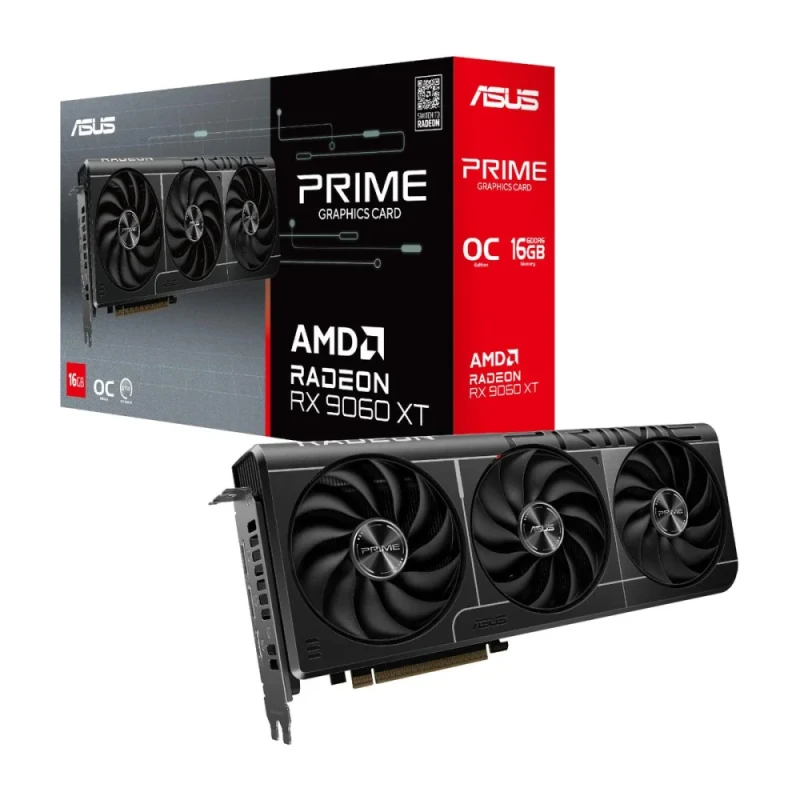 Asus PRIME OC - Radeon RX 9060 XT 16GB Black 304mm - Featured Image