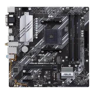 ASUS PRIME B550M-A WIFI II AMD B550 Micro-ATX Motherboard – AM4 Socket, Dual PCIe 4.0/3.0 M.2 Slots, DDR4 4866(OC)/4800(OC) Support, Wi-Fi 6 & Bluetooth 5.2, 1× HDMI/1× DVI-D/VGA, Realtek 7.1 Audio, Gigabit Ethernet & Robust Power Design for Gaming/Workstation PC Builds