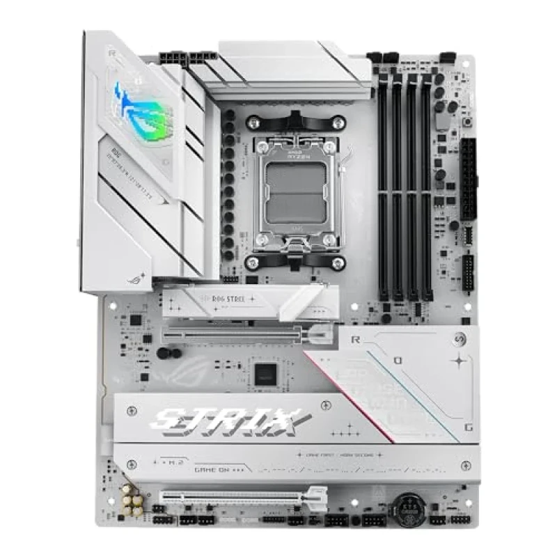 ASUS ROG STRIX B850-A GAMING WIFI AM5 ATX Motherboard – AMD B850 Chipset, Supports Ryzen 9000/8000/7000 Series, DDR5 up to 8000+ MT/s, 4× M.2 (PCIe 5.0/4.0), PCIe 5.0 x16, Intel 2.5 Gb LAN, Wi-Fi 7 & Bluetooth 5.4, USB 20 Gbps Type-C, SupremeFX 7.1 Audio & Aura Sync RGB for High-Performance Gaming/Creator Builds - Featured Image