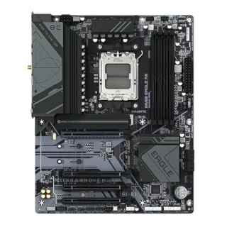 GIGABYTE B650 EAGLE AX AM5 ATX Motherboard – AMD B650 Chipset, DDR5 Support Up to 7600 MHz (OC), 4× DIMM, 3× M.2 (PCIe 5.0/4.0), Wi-Fi 6E & Bluetooth, 1 Gb LAN, USB 3.2 Gen 2×2 Type-C, HDMI 2.1 & DisplayPort, Fitted I/O Shield & VRM Heatsinks for Gaming/Creator PC Builds