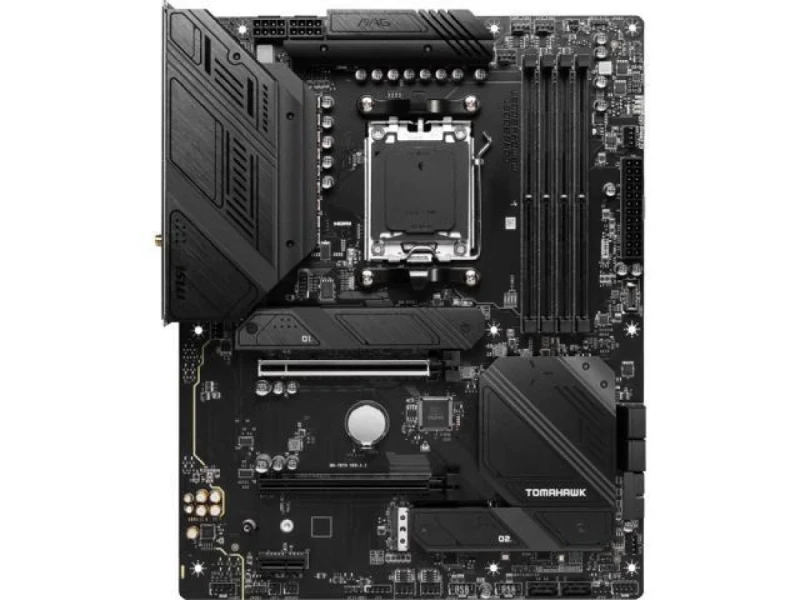 MSI MAG B650 TOMAHAWK WIFI AMD B650 ATX Motherboard – AM5 Socket for Ryzen 7000/8000/9000 Series, DDR5 up to 7600+ MHz, 3× PCIe 4.0 M.2, 2.5 Gb LAN, Wi‑Fi 6E & Bluetooth 5.2, USB 3.2 Gen2x2 Type‑C & USB 3.2 Gen2, HDMI 2.1 & DisplayPort, Realtek ALC4080 Audio - Featured Image