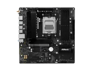 ASRock B850M Pro‑A WiFi AMD B850 Micro‑ATX Motherboard – AM5 Socket for Ryzen 7000/8000/9000 Series, 4× DDR5 Slots up to 8000+ MT/s, 3× M.2 (PCIe 5.0 & PCIe 4.0), 2.5 GbE LAN, Wi‑Fi 6E & Bluetooth 5.2, HDMI 2.1 & DisplayPort 1.4, USB 3.2 Gen2 Type‑C + USB 3.2 Gen1, Realtek ALC897 7.1 Audio