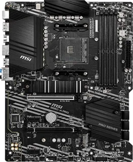 MSI B550‑A PRO AMD AM4 ATX Motherboard – AMD B550 Chipset, Dual‑Channel DDR4 up to 4400 MT/s, 4× DIMM, PCIe 4.0 x16 + PCIe 3.0 x16, 2× M.2 NVMe, 6× SATA III, Realtek Gigabit LAN, HDMI + DisplayPort, USB 3.2 Gen 2 Type‑A & Type‑C, 7.1‑ch Audio, CrossFire Support – Mid‑Range Desktop PC Board