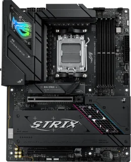 ASUS ROG STRIX B850‑F GAMING WIFI AM5 ATX Motherboard ‑ AMD B850 Chipset, Socket AM5 for Ryzen 7000/8000/9000 Series, DDR5 8000+ (OC), 4× M.2 Slots (PCIe 5.0/4.0), PCIe 5.0 x16, Intel 2.5Gb Ethernet, Wi‑Fi 7 (802.11be) + Bluetooth 5.4, USB 3.2 Gen2x2 Type‑C, HDMI & DisplayPort, ROG SupremeFX 7.1 Audio, Aura Sync RGB