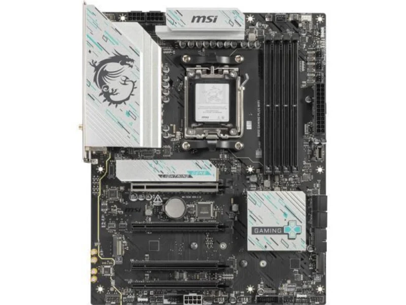 MSI B850 GAMING PLUS WIFI AM5 ATX Motherboard – AMD B850 Chipset for Ryzen 7000/8000/9000 Series, DDR5‑8200+ (4 DIMMs, 256 GB), PCIe 5.0 x16 & Multiple M.2 Slots, Wi‑Fi 7 & Bluetooth, Realtek 5 Gb LAN, USB‑C & USB‑A, HDMI/DisplayPort, High‑Speed Networking & Gaming Features - Featured Image