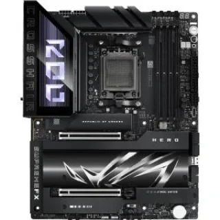 ASUS ROG CROSSHAIR X870E HERO ATX Gaming Motherboard – AMD X870E AM5 DDR5, 4× DIMM DDR5 up to 8600+ MT/s, 5× M.2 (PCIe 5.0 & 4.0), Wi‑Fi 7 & BT5.4, Dual Intel 2.5 Gb + 5 Gb LAN, Realtek ALC4082 7.1 Audio, USB4/USB3.2 Gen2 Type‑C & USB‑A, HDMI, PCIe 5.0 Expansion, AI Networking II