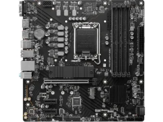 MSI PRO B760M‑P DDR4 Micro‑ATX Motherboard – Intel B760 Chipset LGA1700 for 12th/13th/14th Gen Core, Dual‑Channel DDR4‑4800+ (OC), 4 DIMMs up to 128GB, PCIe 4.0 x16 & x1, 2× M.2 NVMe, Realtek Gigabit LAN, HDMI/DisplayPort/VGA Outputs, USB 3.2 Gen2 Type‑C & USB 3.2 Gen1