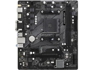 ASRock A520M‑HDV AM4 Micro‑ATX Motherboard – AMD A520 Chipset, Supports Ryzen 5000/4000/3000 Series CPUs, DDR4 4733+ (OC), 2× DIMM, PCIe 3.0 x16 & x1, Ultra M.2 & SATA III, HDMI/DVI‑D/D‑Sub Video, Realtek Gigabit LAN, 7.1 HD Audio, USB 3.2 Gen1 & USB 2.0